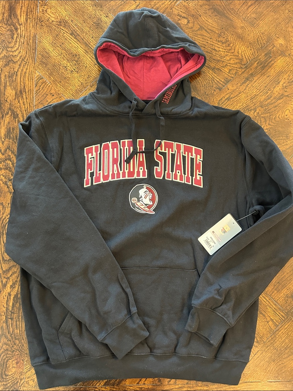 Colosseum Black & Garnet Florida State Pullover Hoodie